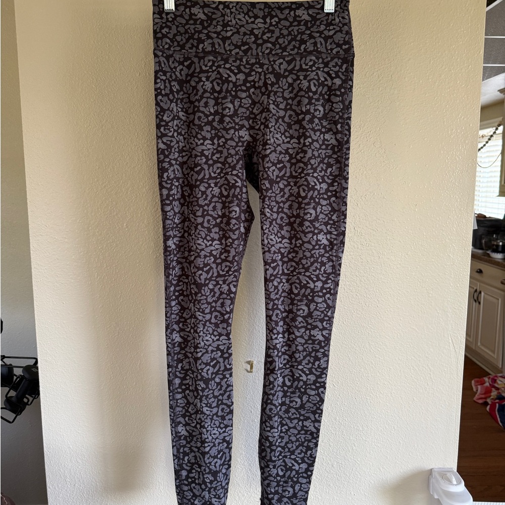 Fabletics Anywhere Motion 365+ High-Waisted Black Leopard Leggings